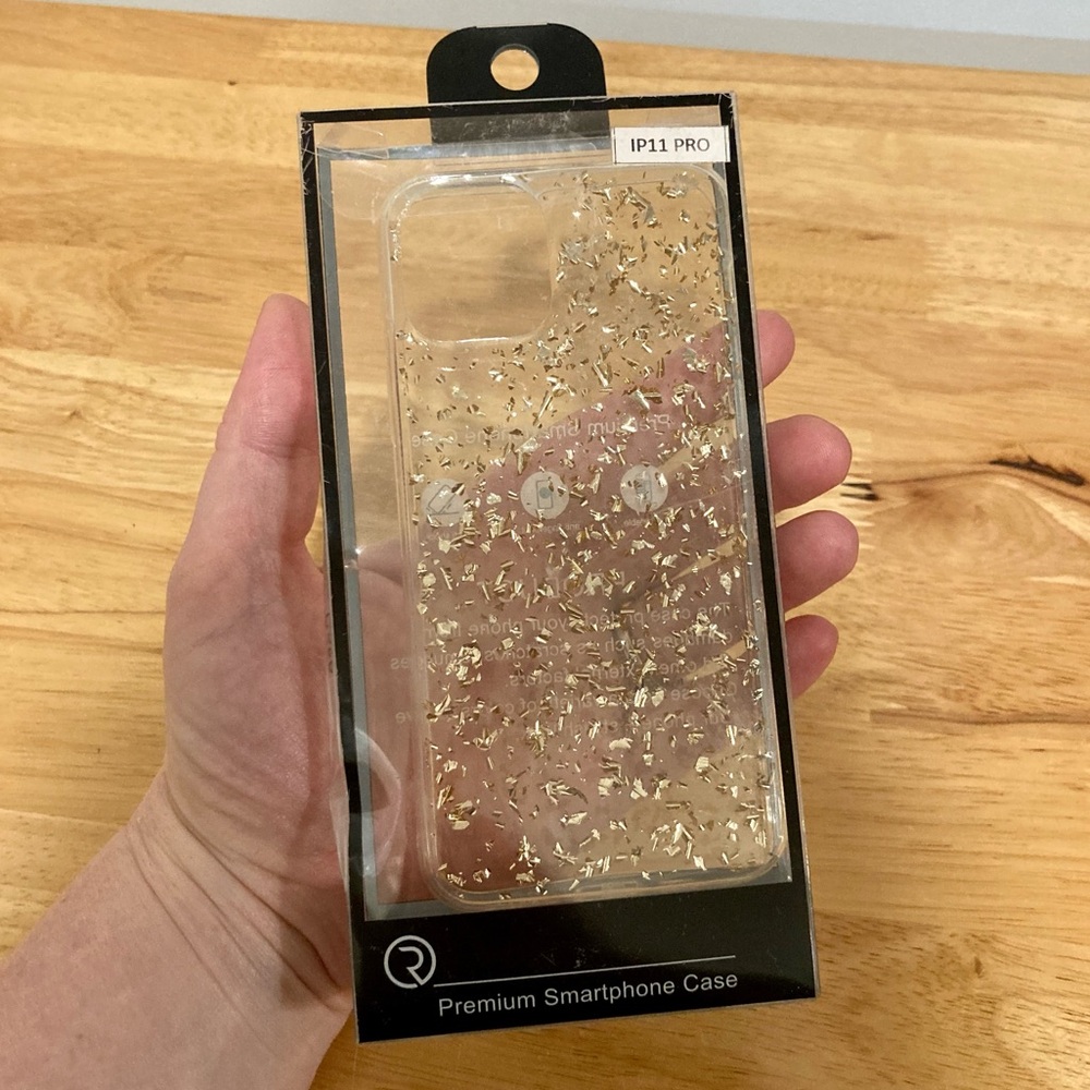 Premium Gold Flake Smartphone Case for iPhone 11 Pro New Old Stock
